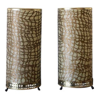 Mid 20th Century Small Table Lamps, Vintage Design, 4.75-Inch Diameter - a Pair For Sale