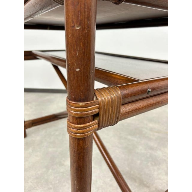 Brown Mid-Century Modern Bamboo Desk from Gervasoni, 1970s For Sale - Image 8 of 12