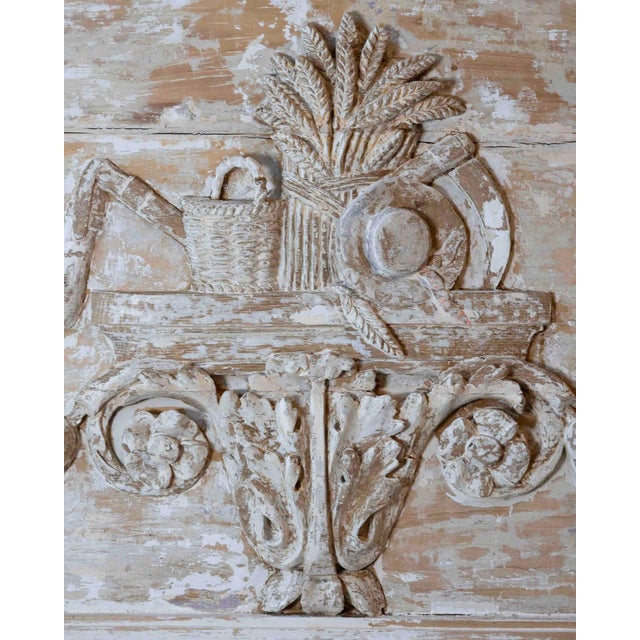 18th Century French 18th Century Louis XVI Style Carved and Painted Screen For Sale - Image 5 of 7