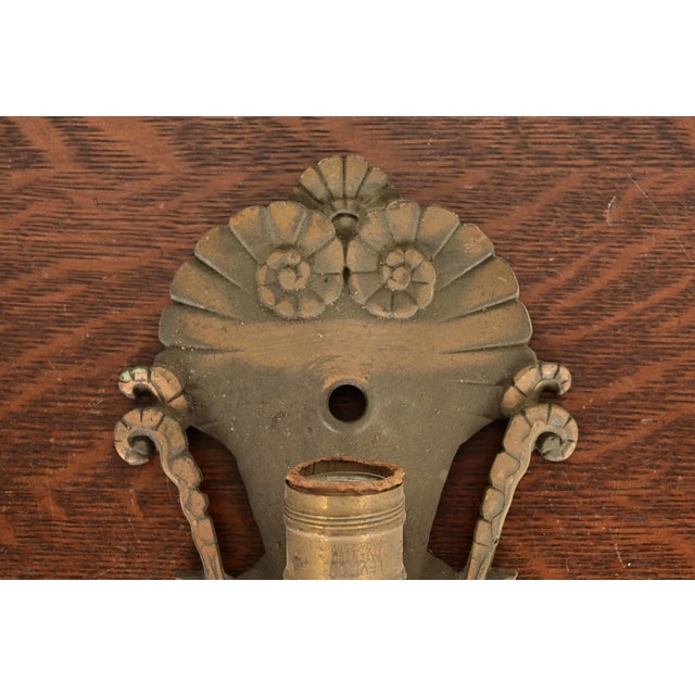1930s 1930s Mid-West Art Deco Bronze Soleure Wall Sconces, Set of Six For Sale - Image 5 of 10