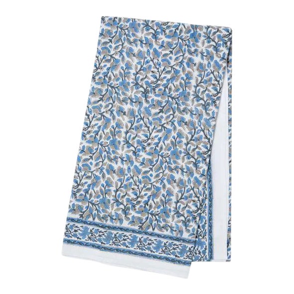 Anna 8-Seat Blue Tablecloth For Sale