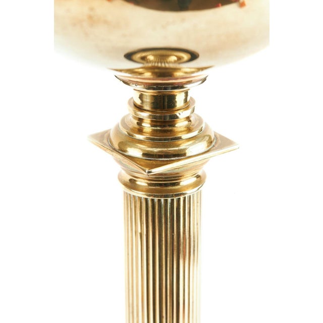 Antique Victorian Brass Oil Lamp, 1880 For Sale - Image 4 of 9