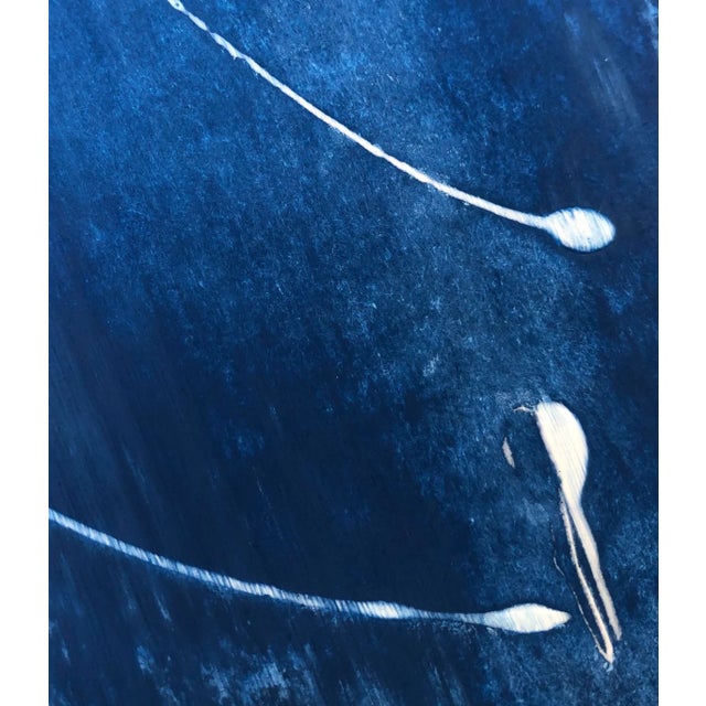 Static 275 Cobalt Blue Original Acrylic Painting For Sale - Image 4 of 5