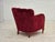 Danish Armchair in Cherry-Red Furniture Velour, 1960s For Sale - Image 14 of 18