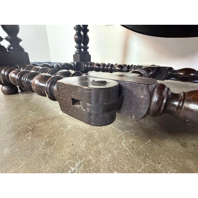 Wood 19th Century English Gate Leg Table, Dark-Stained Oak, Jacobean Style For Sale - Image 7 of 15