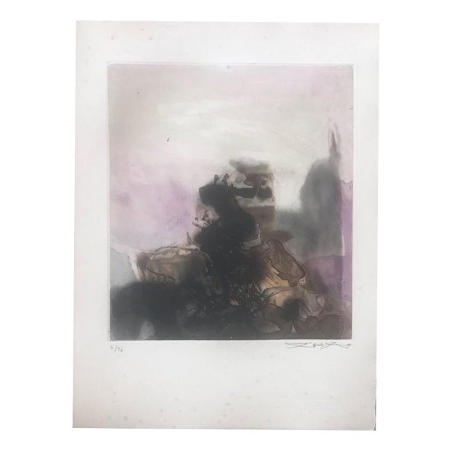 Zao Wou-Ki, The Pond, 1972, Etching For Sale