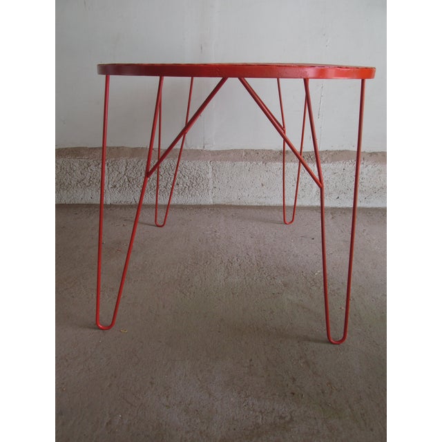 Modernist Architectural Style Painted Steel Cocktail Table Circa 1960 For Sale - Image 4 of 9