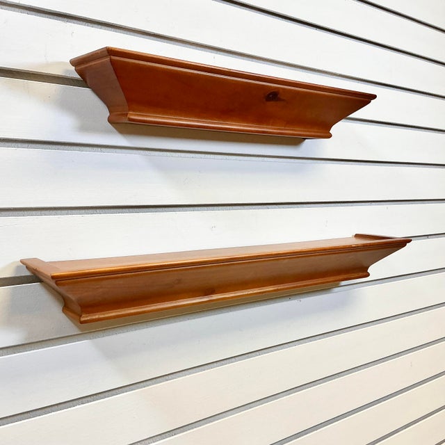 1990s Vintager Contemporary Rustic Maple Shelves - Set of 2 For Sale - Image 10 of 11