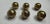 Early 20th Century Antique Traditional Aged Solid Brass Round Cabinetry Knobs Hardware, Set of 8 For Sale - Image 11 of 11