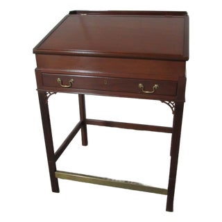 1980s Kittinger Drafting Writing Table Cherry Desk Designer For Sale