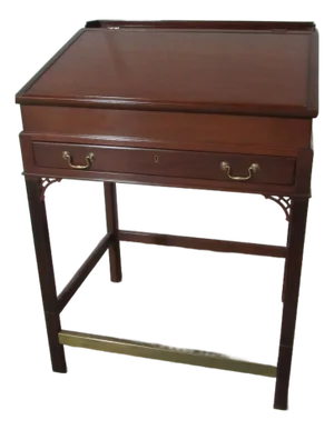 1980s Kittinger Drafting Writing Table Cherry Desk Designer
