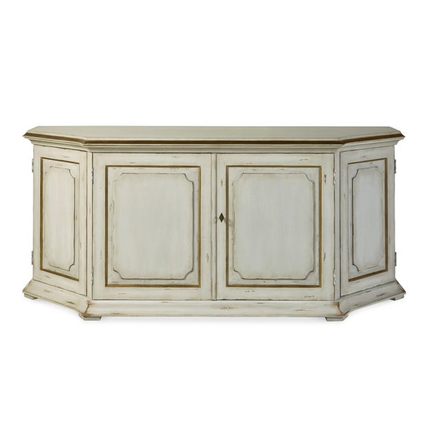 The Swedish four-door credenza reflects the Gustavian style's elegance and restraint, which emerged during the late 18th...