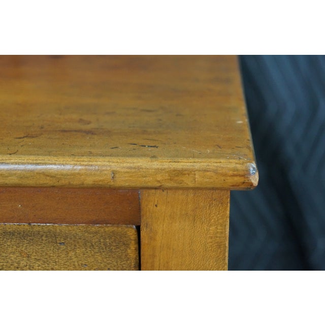 Antique 19th C. Early American Primitive Cherry Side Accent Table Nightstand 29" For Sale - Image 10 of 18