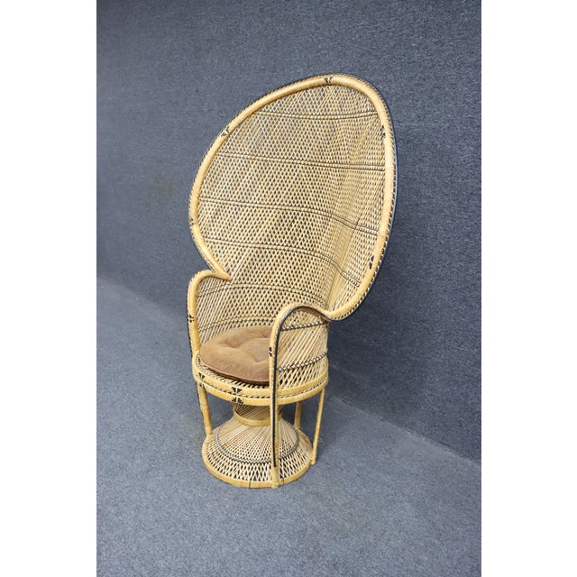 Mid 20th Century Mid Century Wicker Peacock Chair For Sale - Image 5 of 8