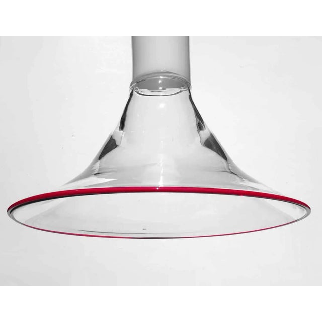 Ceiling lamp mod. Samanta designer Roberto Pamio & Renato Toso Leucos, 1971 White, clear and red blown murano glass. White...
