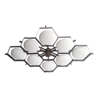 21st Century Beehive Bronze Matte Murano Flush Mount by Fabio LTD For Sale