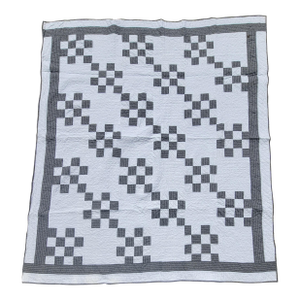 19thc Black and White Postage Stamp Quilt