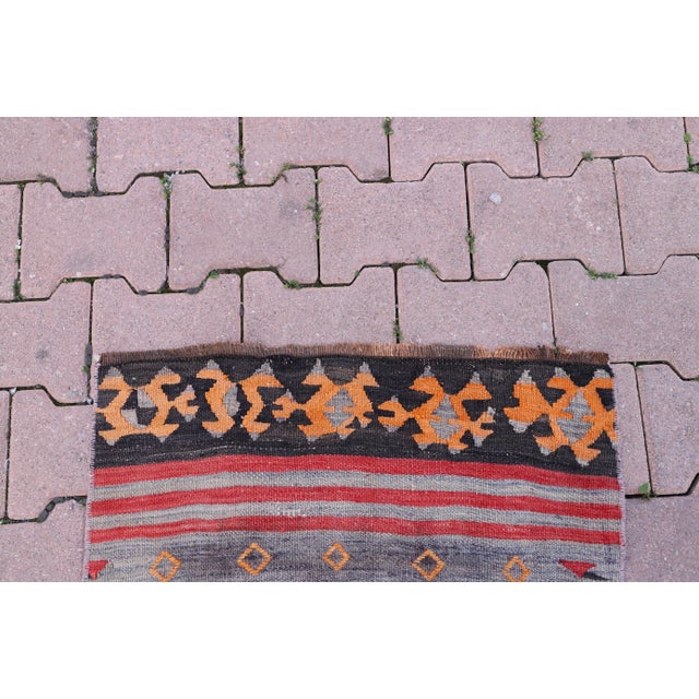 Textile 1960s Turkish Traditional Hand-Knotted Striped Design Runner For Sale - Image 7 of 11