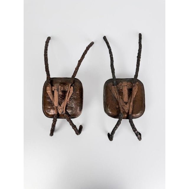 Mid-Century Modern Primitive Sculptural Wall Coat Hooks from Bragalini, 1950s, Set of 2 For Sale - Image 18 of 18