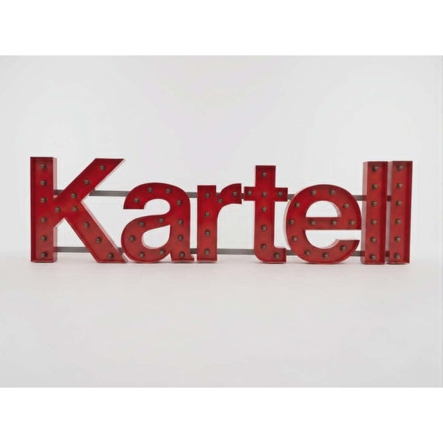 Early 21st Century Illuminated Kartell Sign, 2010s For Sale - Image 5 of 5