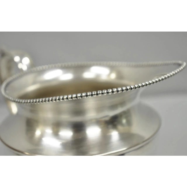 Vintage Victorian Silver Plated Bulbous Footed Water Pitcher W/ Handle by Hs For Sale In Philadelphia - Image 6 of 11