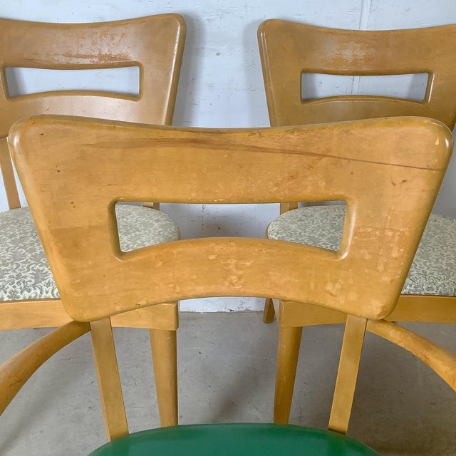 Wood Vintage Heywood-Wakefield "Dog Bone" Dining Chairs - Set of 6 For Sale - Image 7 of 18