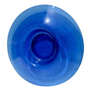 MCM Cobalt Glass Center Bowl For Sale