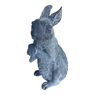 Vintage-Style Cast Garden Rabbit Statue For Sale