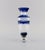 Boho Chic Mid-Century Vase in Clear and Blue Art Glass For Sale - Image 3 of 9