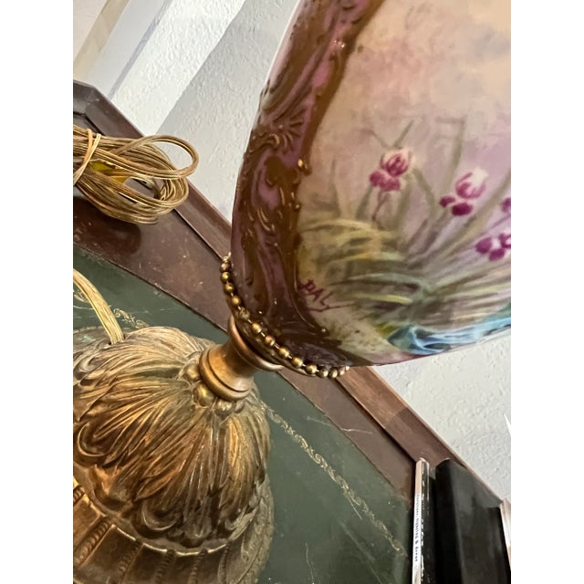 Late 19th Century 19th Century French Sevres Porcelain Table Lamp Signed For Sale - Image 5 of 12