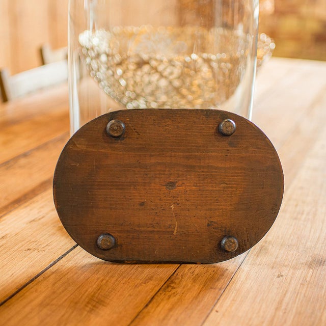 1900 Large Antique Oval Clock Dome For Sale - Image 6 of 10