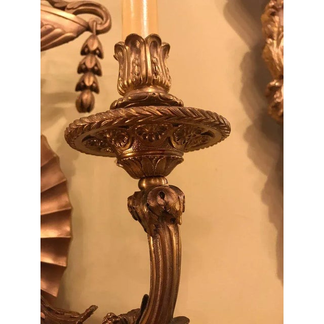 Bronze 3-Light Sconces in an Urn Form - A Pair For Sale - Image 5 of 10