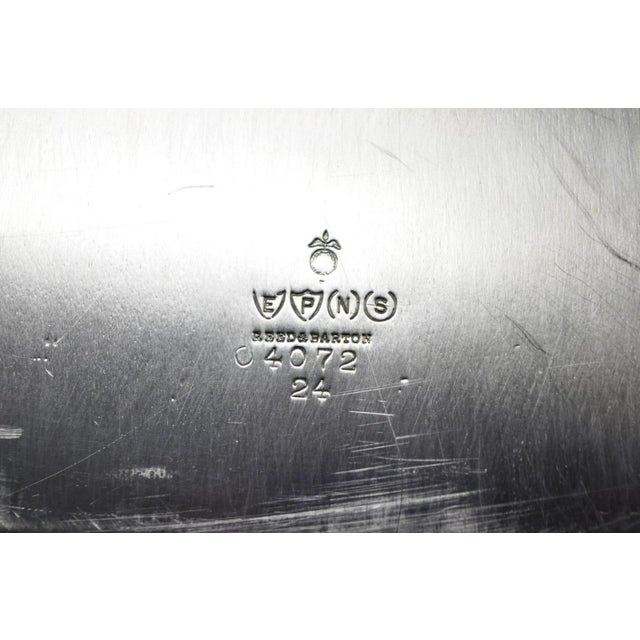 Antique Reed & Barton 04072 English Edwardian Silver Plater Serving Platter Tray For Sale - Image 12 of 14