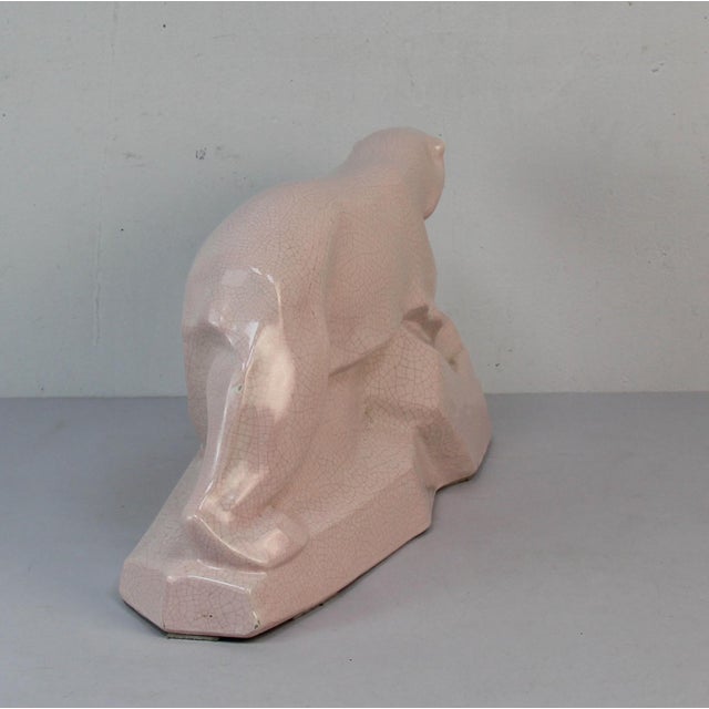 Art Deco Polar Bear Figure by Edouard Cazaux, 1920s-1940s, in Very Good conditions. Designed 1920 to 1949 This piece is...