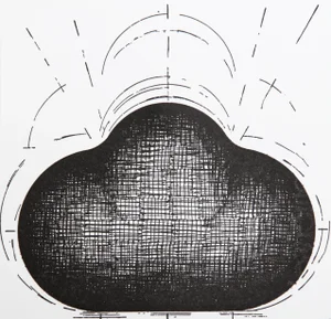 Untitled from Sculpture Center Portfolio Printed Letterpress on Somerset, John Monti