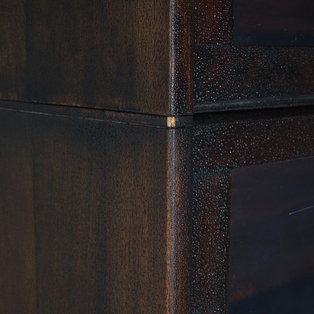 Arts & Crafts Antique Lundstrom Arts & Crafts Mahogany Four-Stack Barrister Bookcase Circa 1910 For Sale - Image 3 of 12