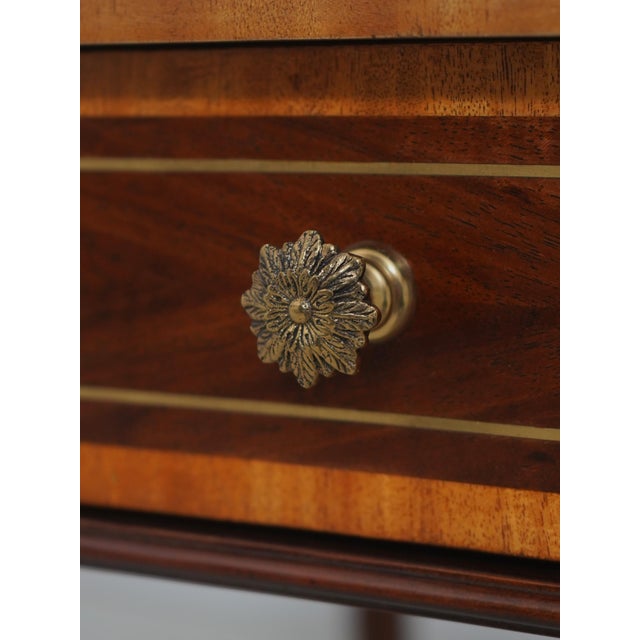 Brown Pair Theodore Alexander French Mahogany Lamp Tables For Sale - Image 8 of 18