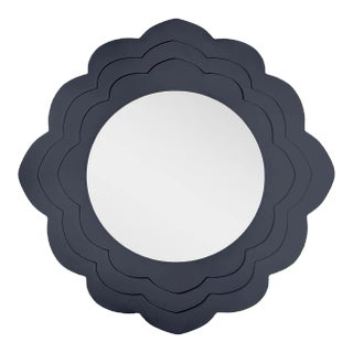 Fleur Home Audubon Magnolia Circle Mirror in Hale Navy, 30x30 For Sale