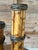 Late 20th Century Set of Three Vintage Scorched Bamboo and Rattan Wrapped Candlesticks For Sale - Image 5 of 12