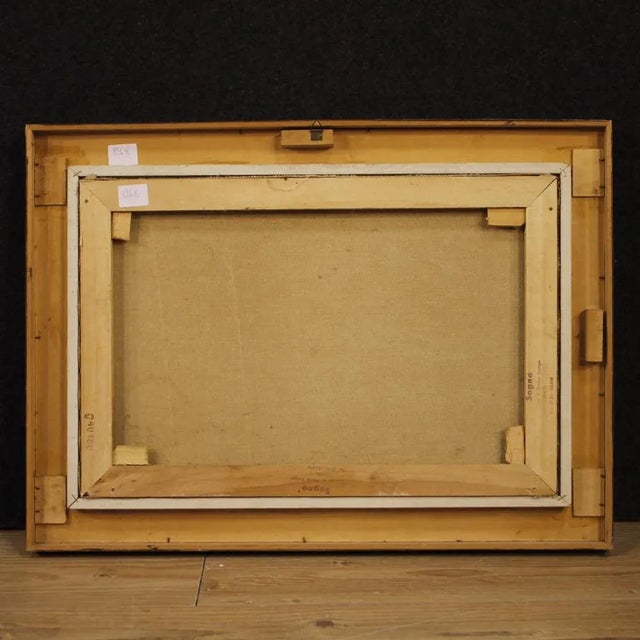 Italian Artist, Seascape in Impressionist Style, 1960, Oil on Canvas, Framed For Sale - Image 9 of 13