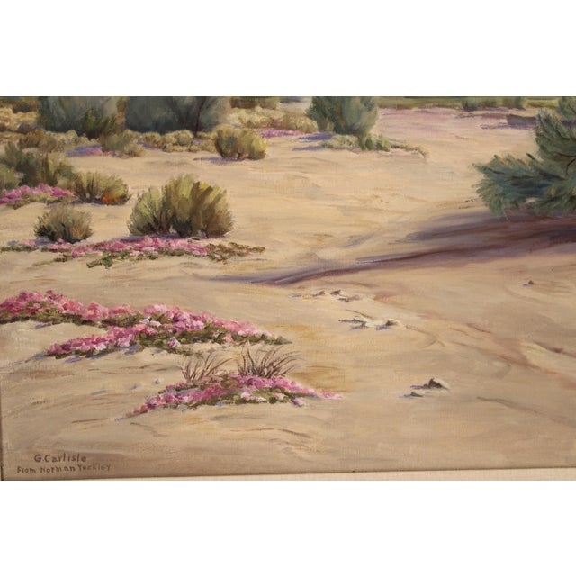 Wood Desert Landscape Painting by Norman Yeckley (1914-1994) For Sale - Image 7 of 11