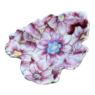 1940s Hand Painted Lenwile China Ardalt Occupied Japan Trinket Dish For Sale