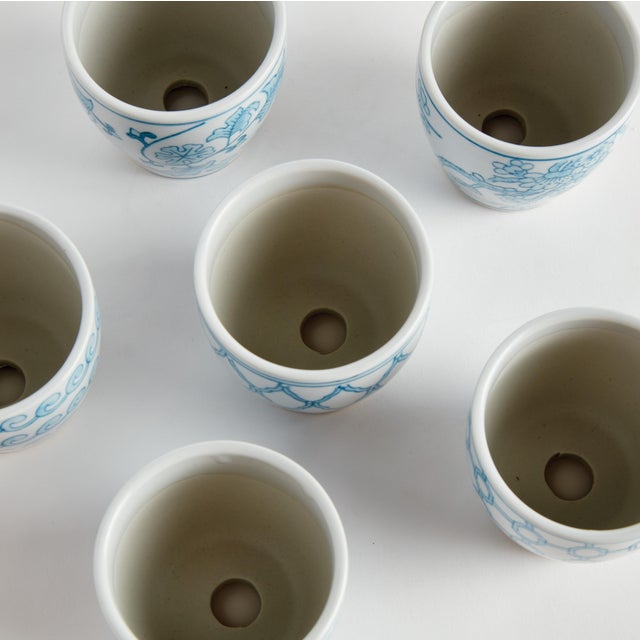 Ceramic Monarch Mini Flower Pots, Set Of 6 For Sale - Image 7 of 7
