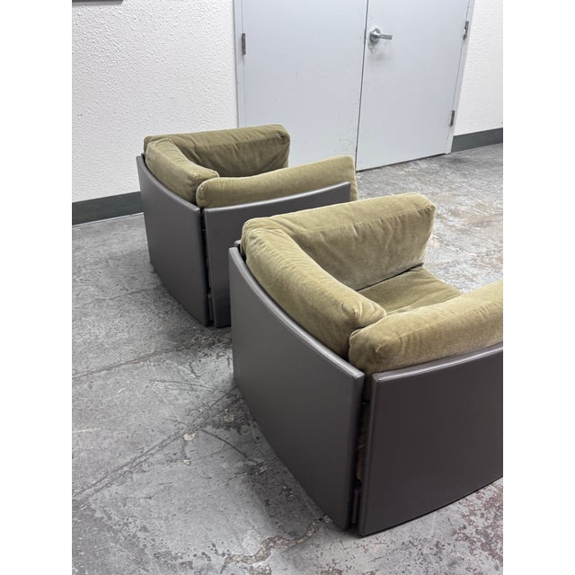 Modern Tito Agnoli for Poltrona Frau La Capanelle Club Chairs, Pair For Sale - Image 3 of 12