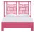 Finn Platform Bed Queen - Pink For Sale