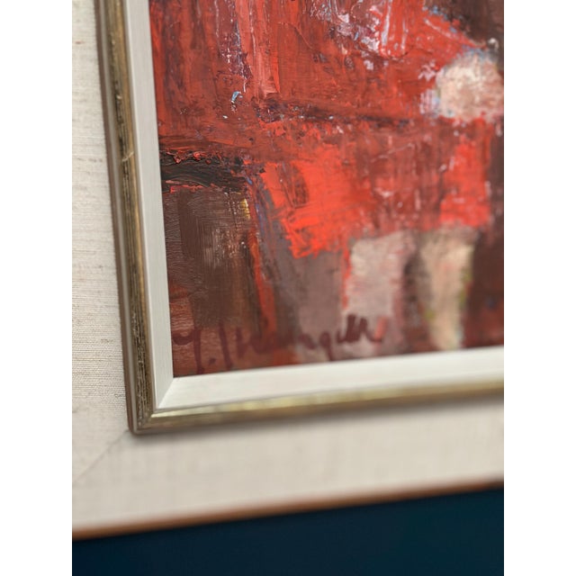 Ingeborg Strangell, Conversation, 1960s, Oil on Canvas, Framed For Sale - Image 4 of 18