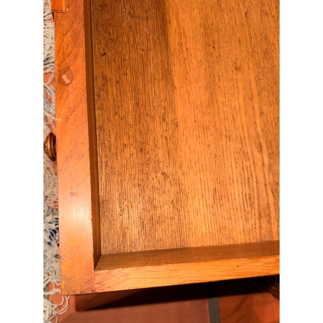 19th Century Louis XVI French Walnut Wood Antique Triple Mirrored Armoire Hutch For Sale In Los Angeles - Image 6 of 16