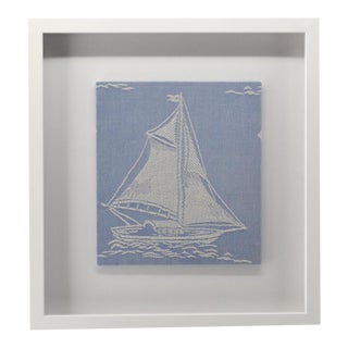 1980s Nautical Coastal Decor Textile For Sale