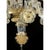 Traditional venetian "ca' rezzonico" murano glass wall sconce , full of hand-made details of blowing glass . full of gold-...