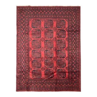 Vintage Hand-Knotted Afghan Khal Mohammadi Rug 6'6" X 9'6" For Sale